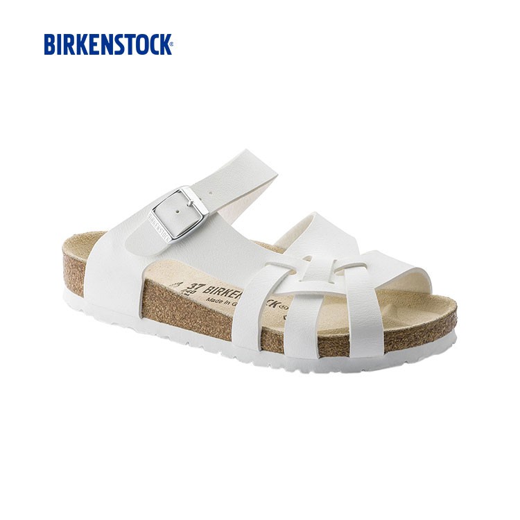 birkenstock white 3 strap