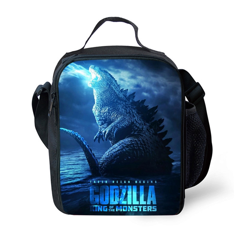 godzilla backpack and lunchbox