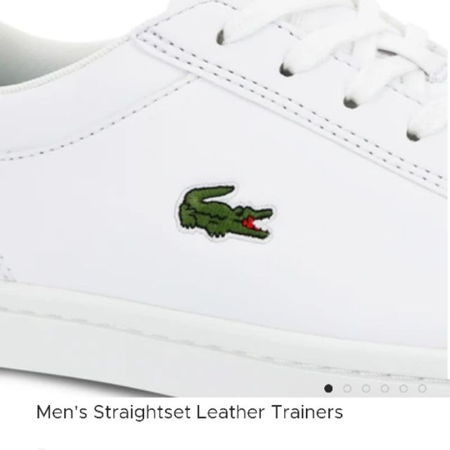 lacoste straightset leather sneaker