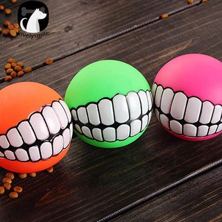 NEW+Funny Pets Dog Puppy Cat Ball Teeth Toy PVC Chew Sound Dogs Play Fetching Toys