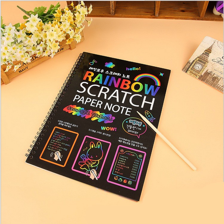 diy-rainbow-scratch-paper-family-paint-night-idea