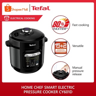 TEFAL Home Chef Smart Electric Pressure Cooker CY601D Nonstick Bowl 15+2 Programs,12 Safety Features