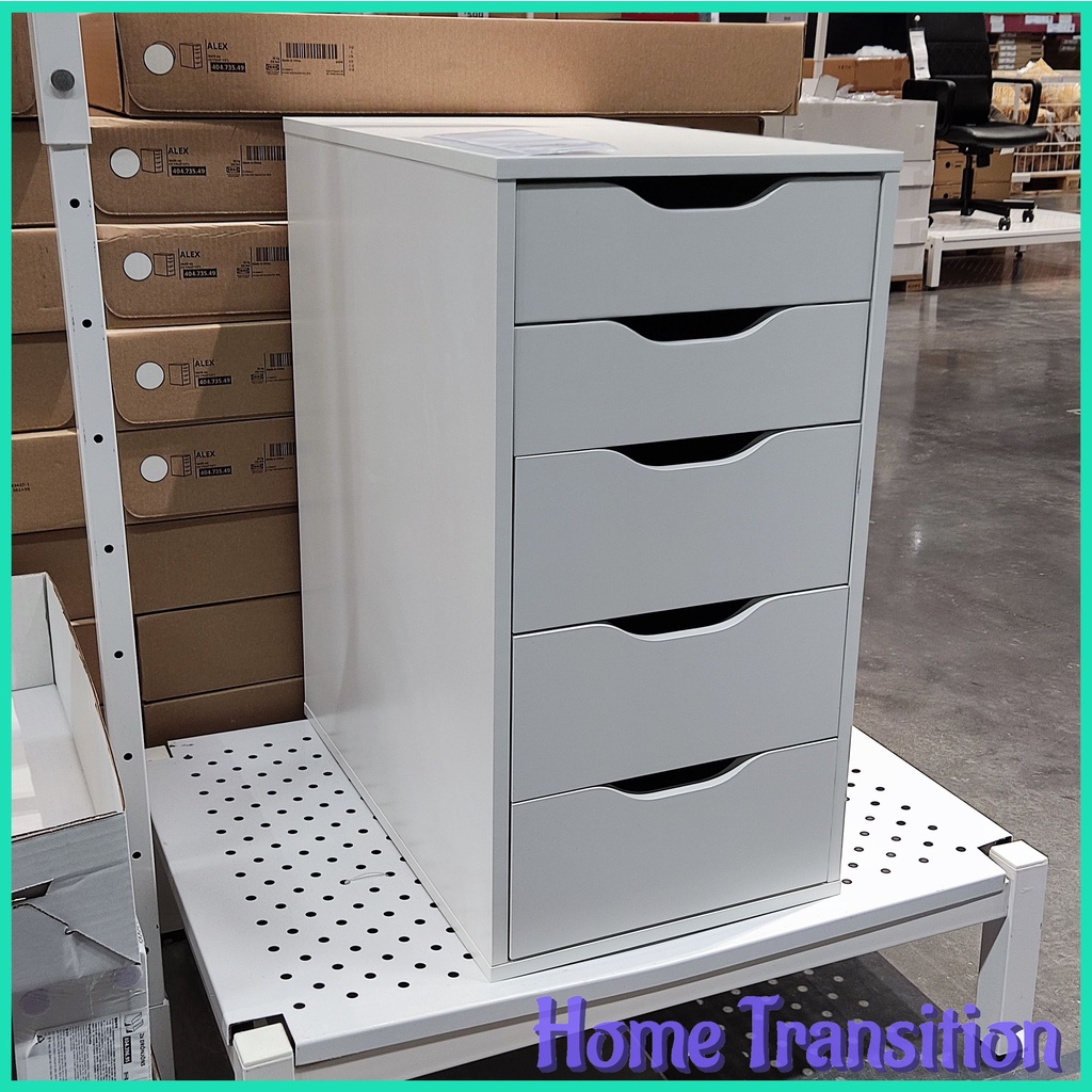 Home Transition Ikea Alex 5 Layer Drawer Unit White 36x70 Cm | Shopee ...