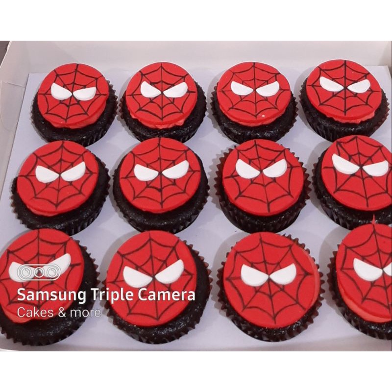 Spiderman cupcake topper (edible) Shopee Philippines