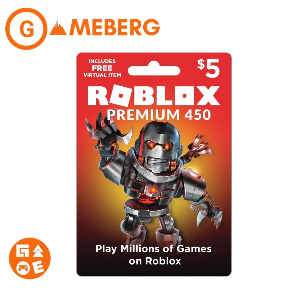 Robux Roblox Premium 450 Gift Card 450 Robux Points Shopee Philippines - where is roblox premium available