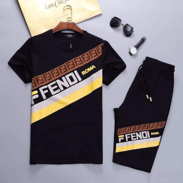 Men's terno set for men Fendi Gucci Shorts and Shirt | Shopee Philippines