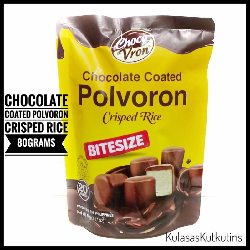 Chocolate Coated Polvoron Crisped Rice 80g Shopee Philippines