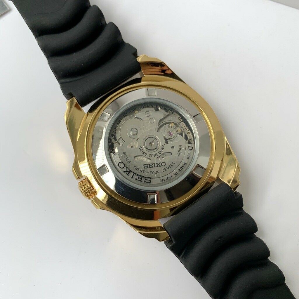 BNEW AUTHENTIC Seiko 5 Sports Watch SRP608J1 Japan Automatic Black & Gold  Rubber Strap Watch For Men | Shopee Philippines