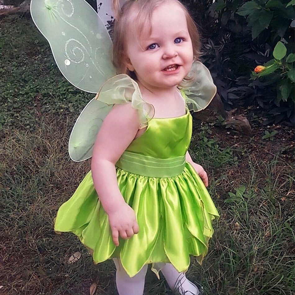 New Cosplay Tinkerbell Costume for Baby Girl 2-8 Years Old Elf Costume ...