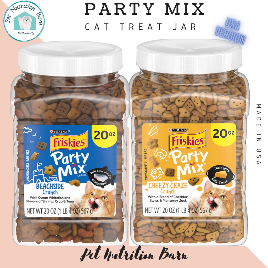 Friskies Party Mix Crunch Adult Cat Treats 20oz MADE IN USA cat toy cat