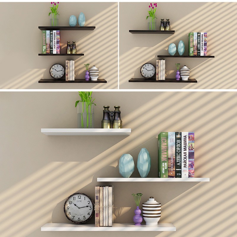 3 Layer Floating Wall Shelves Bookshelf, Hanging Wall Shelves Bookcase