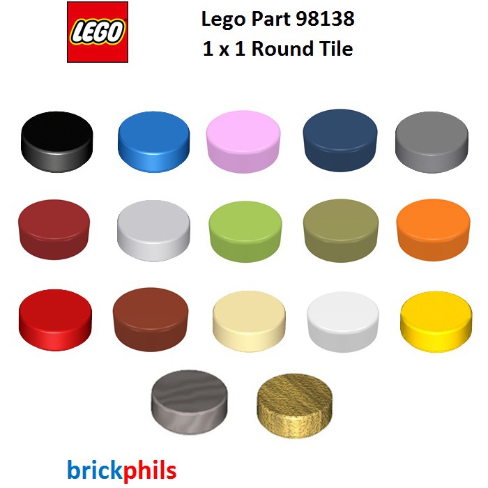 Lego Part 98138 1x1 Round Tile (10pcs per Lot) Shopee Philippines