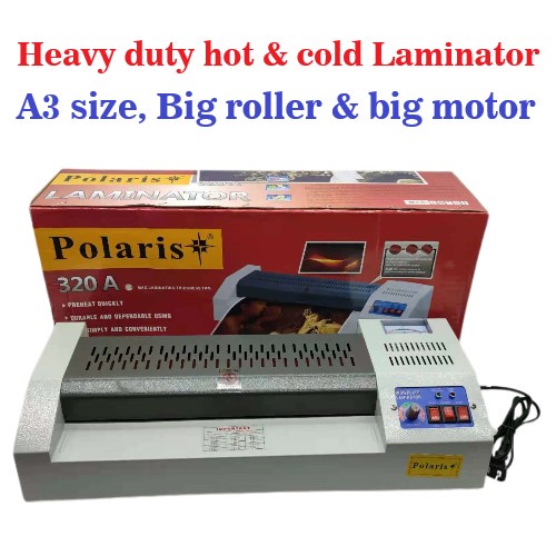 Polaris Hot & Cold Heavy Duty Laminating machine A3, Laminator Shopee