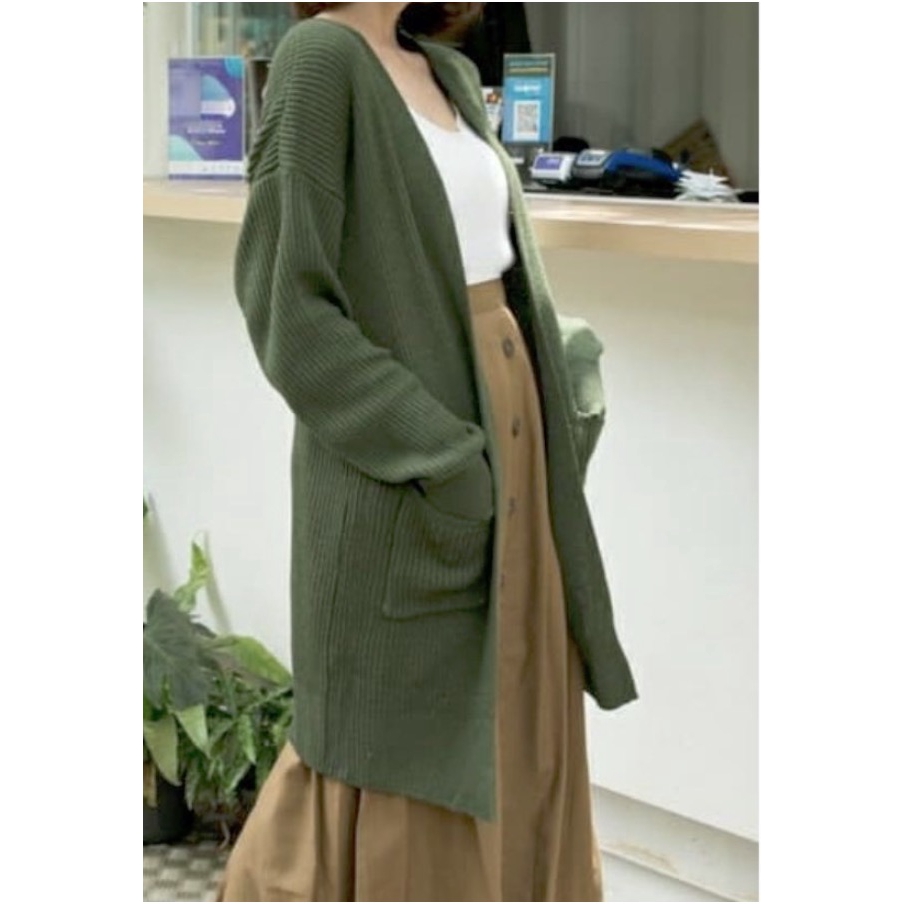 long cardigan with buttons
