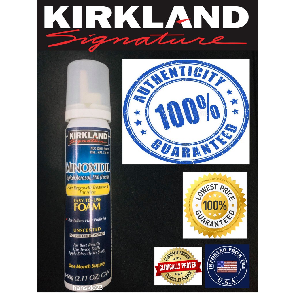 1 Original Kirkland Minoxidil 5% Foam Type (30 days supply ...