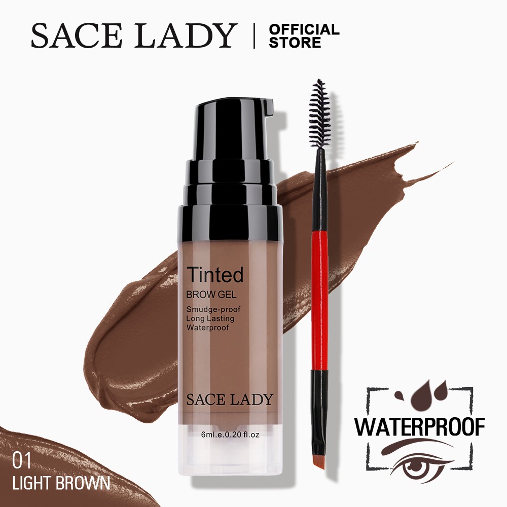 Sace Lady Waterproof Eyebrow Gel Long Lasting Tinted Brow Gel Eyebrow Soap Makeup Cosmetics 