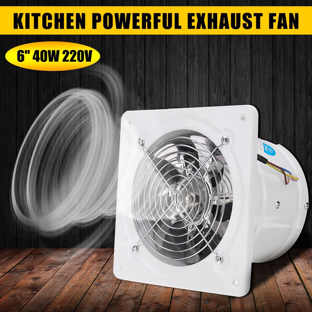6 Inch 220v 40w Vent Exhaust Fan Air Ventilation Fans Wall Window For Home Toilet Bathroom Kitchen Shopee Philippines