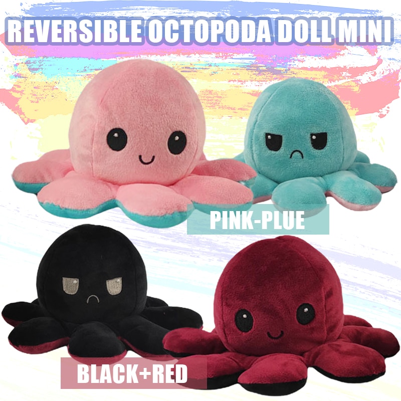 double sided octopus plush