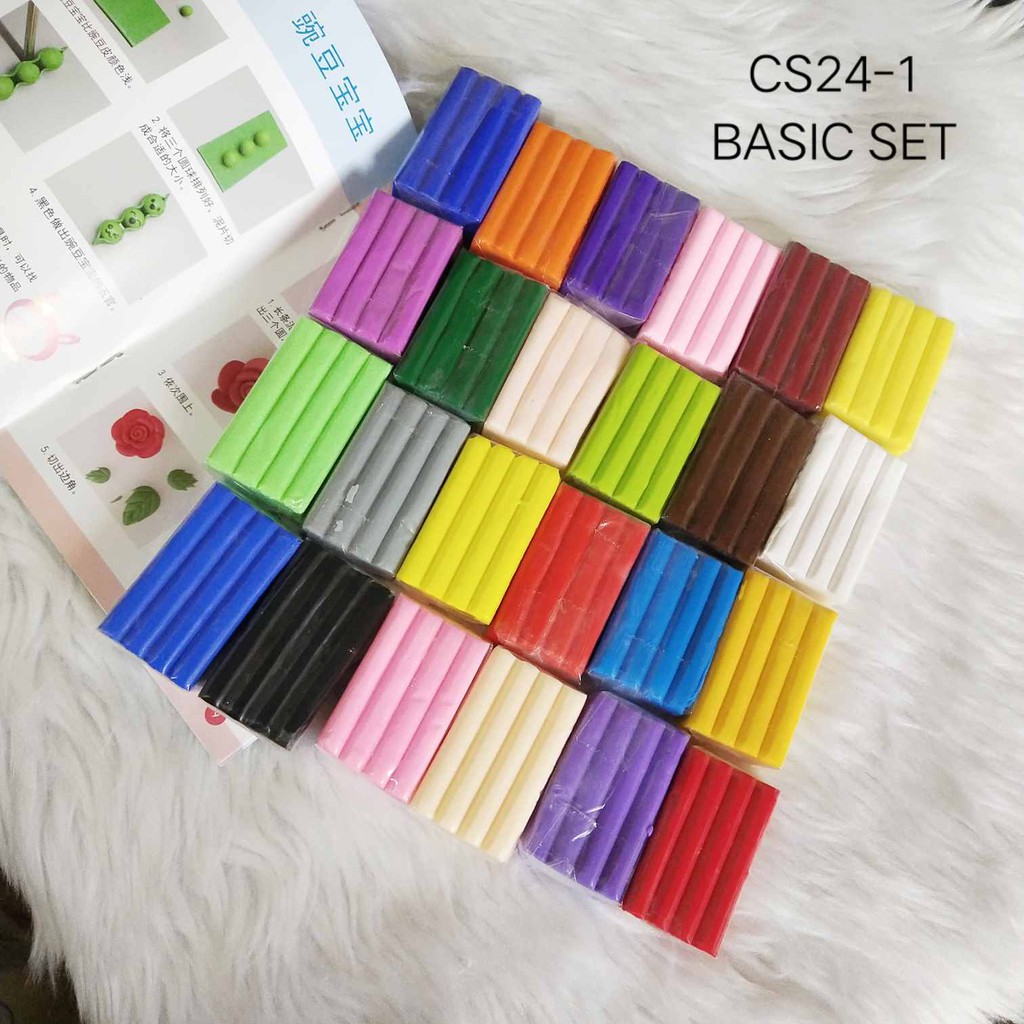 CS24 24colors Clayqueen Polymer Clay Sampler packs 500g | Ovenbaked ...