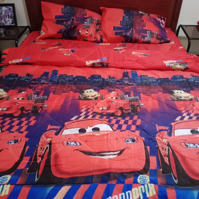 Cars Lightning Mcqueen Comforter Bedsheet Set Shopee Philippines