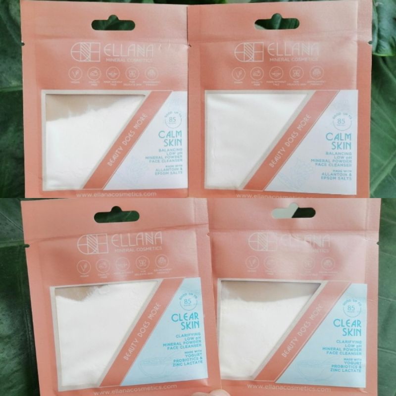 ELLANA Powder Face Cleanser Refills Calm(Sensitive & Reactive Skin)/Clear(Oily) Shopee
