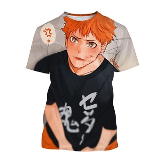Cool Animation Haikyuu 3d T-shirt Print Harajuku Personality Casual Fashion Men's Beautiful Short Sleeve T-shirt #9