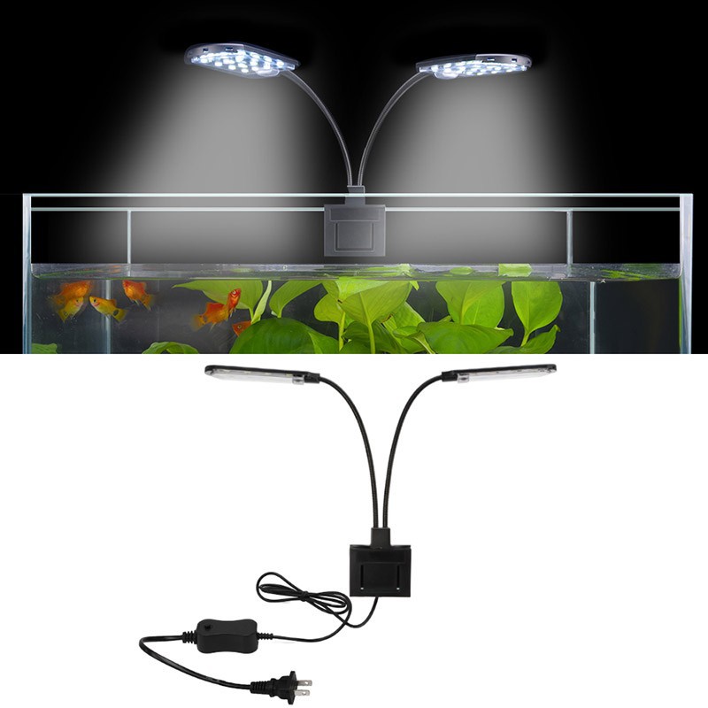 AC220V 10W 32 LED Dualend Aquarium Light Fish Jar Lamp White Flexible