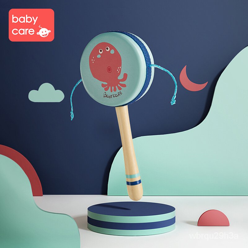 babycareBaby Rattle Drum Traditional Wooden01YearOld Baby Rattle Drum