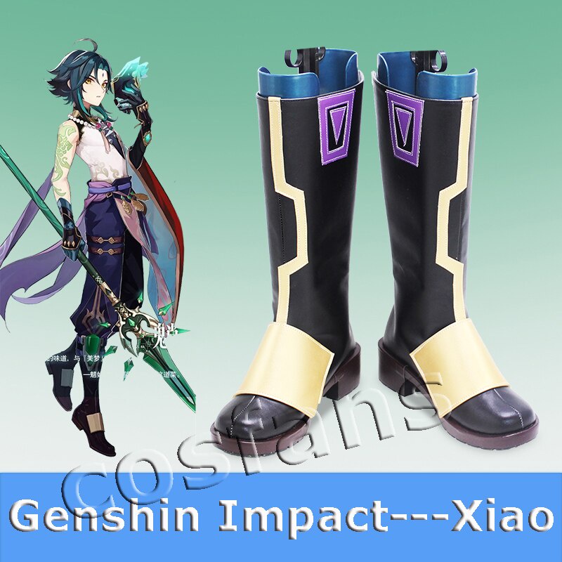 Game Genshin Impact Cosplay XIAO boots Halloween Cosplay Genshin Impact ...