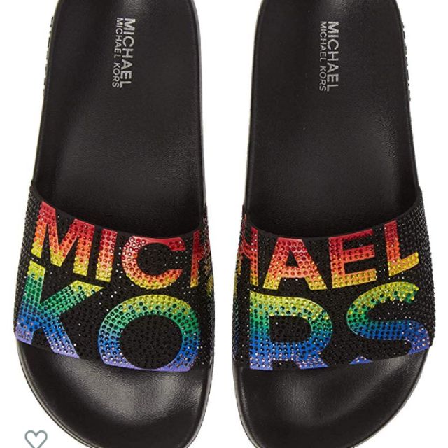 michael kors rhinestone slides