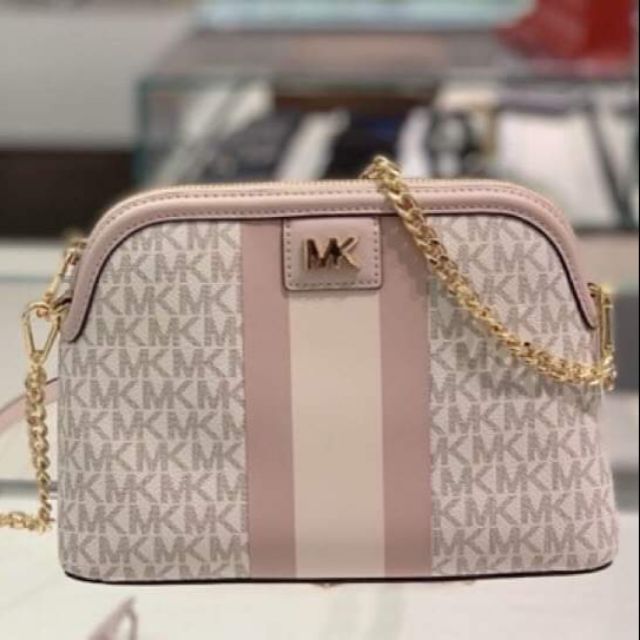 mk sling bag white