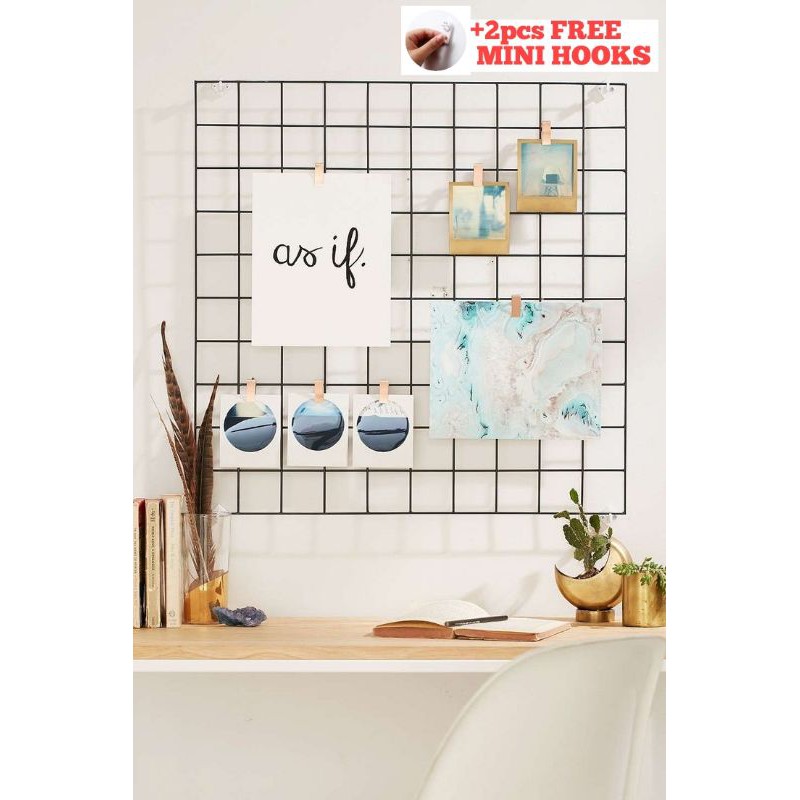 [ 16 x 16 inches ] DIY GRID WALL WIRE MESH WALL DECOR Shopee