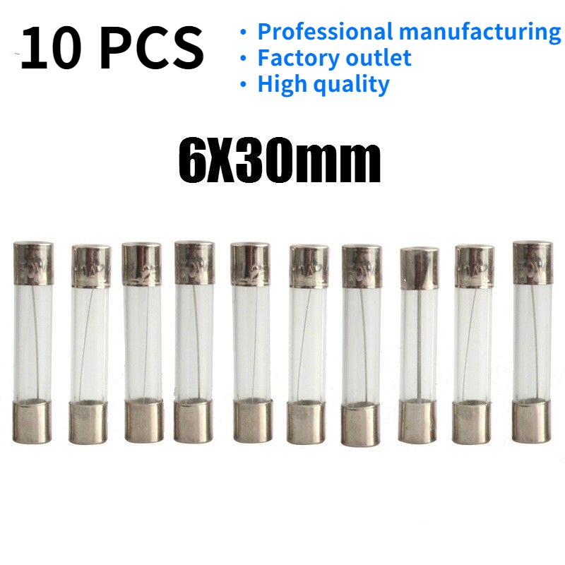 A 6mm x 30mm 25 Amp 25A Amps 6x30mm Glass Fuse Quick Blow Fuses 