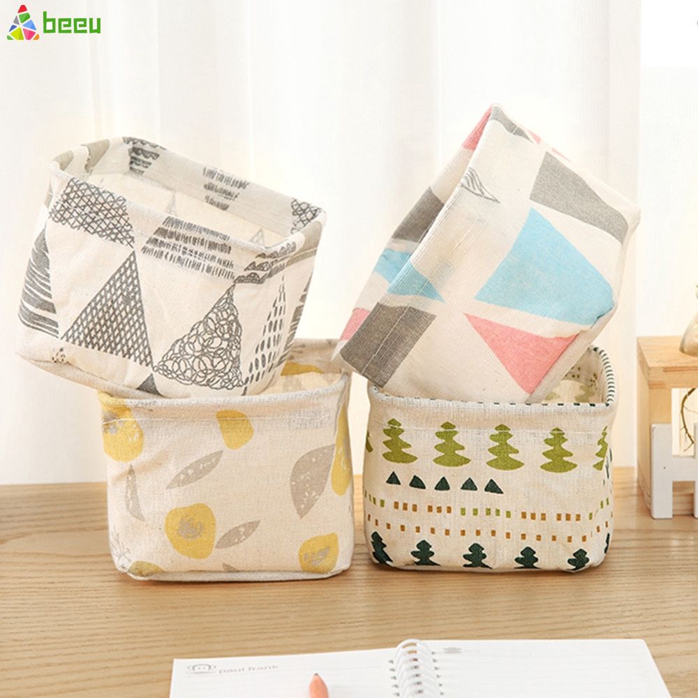 Beeu Foldable Storage Basket Sundries Storage Box Small Table Storage Basket Shopee Philippines