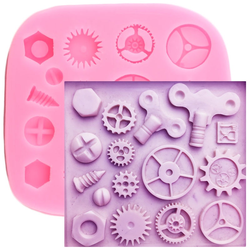 Baroque Vintage Clock Chocolate Molds - Steampunk Fondant Molds For Cake Decoration & Candy Making