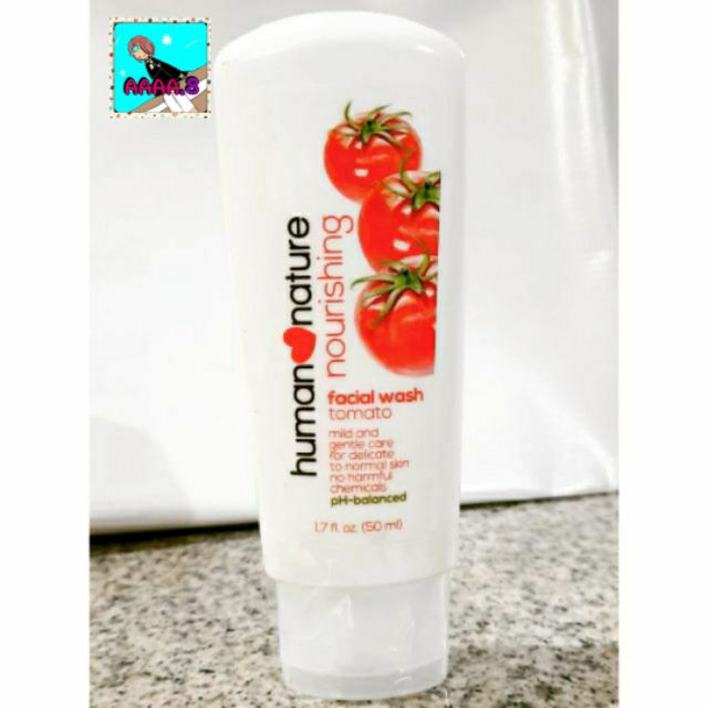 human nature tomato facial wash