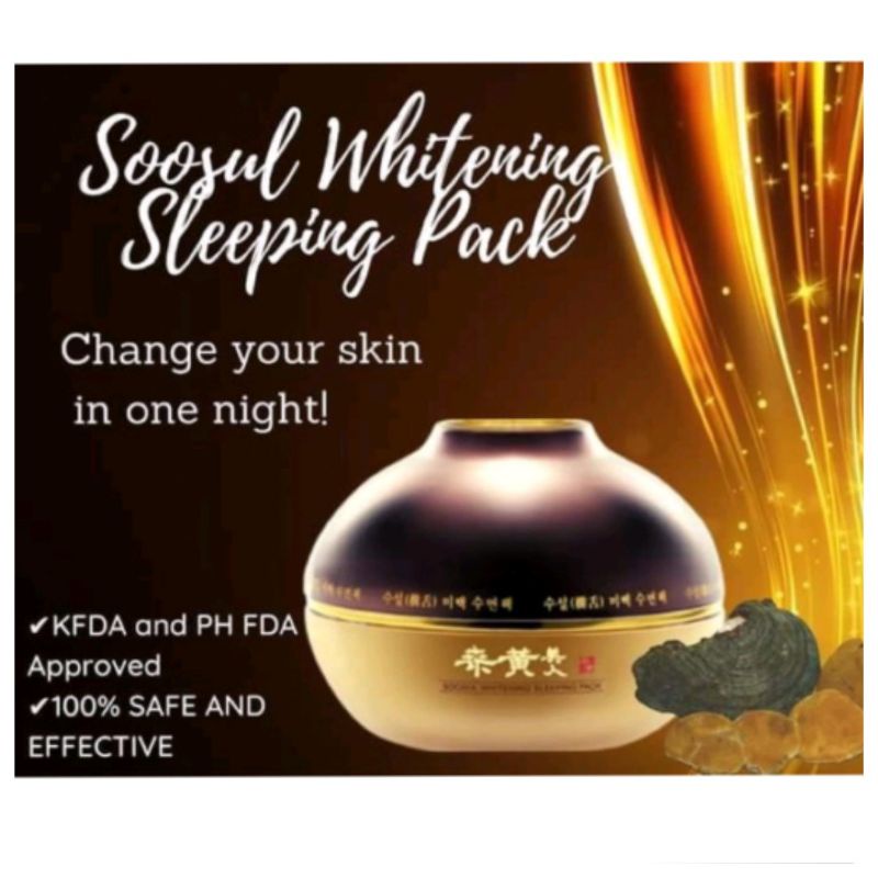 SOOSUL WHITENING SLEEPING PACK 120g OVERNIGHT CREAM Shopee Philippines
