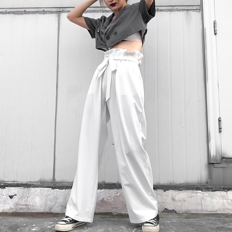 wide leg office trousers