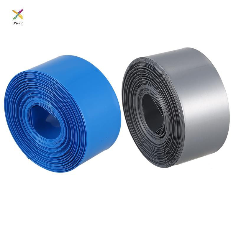 10M 29.5Mm PVC Heat Shrink Tubing Wrap for 1 X 18650 Battery Blue