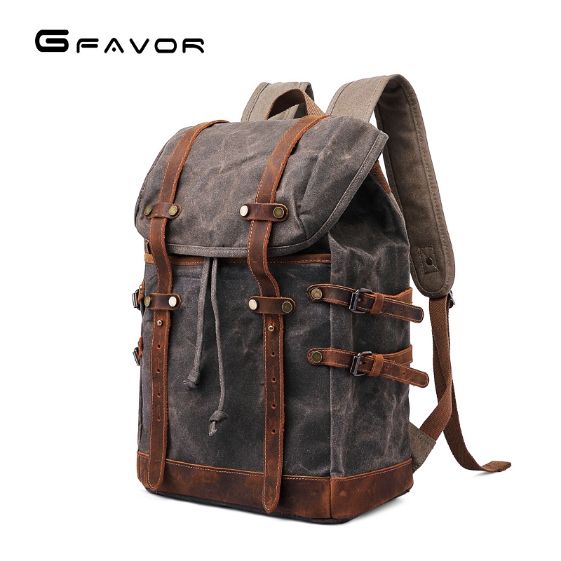 leather outdoor backpack