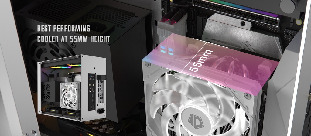 Ventilateur CPU Bas Profil TZMRIT IS-55 - 55 Mm, 5 Heatpipes, Ventilateur Slim 120 Mm, Pour Intel/AMD - 11
