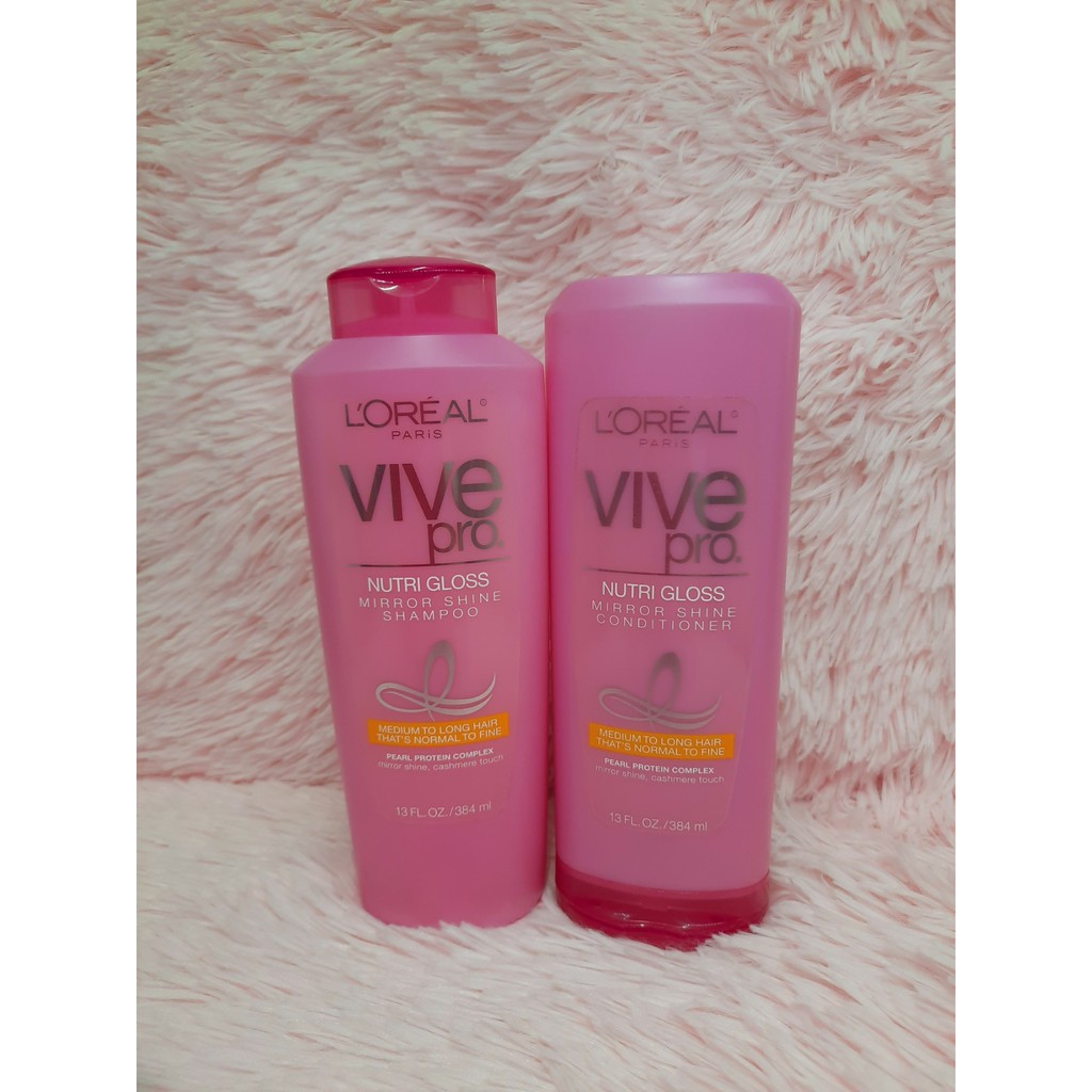 L'oreal Vive Pro Nutri Gloss Shampoo & Conditioner 384ml (Pair