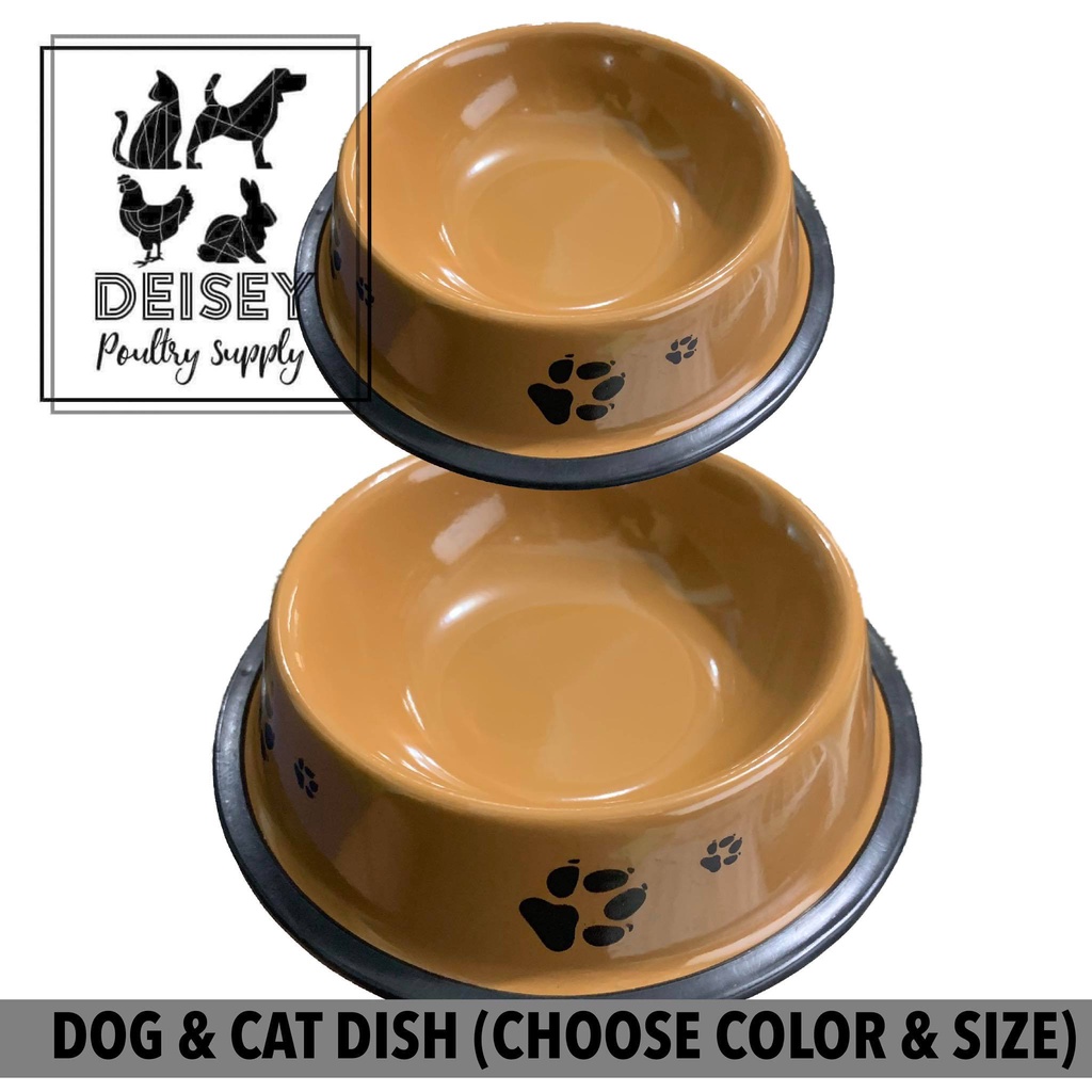 DOG & CAT DISH / BOWLS COLORED STAINLESS (CHOOSE SIZE & COLOR