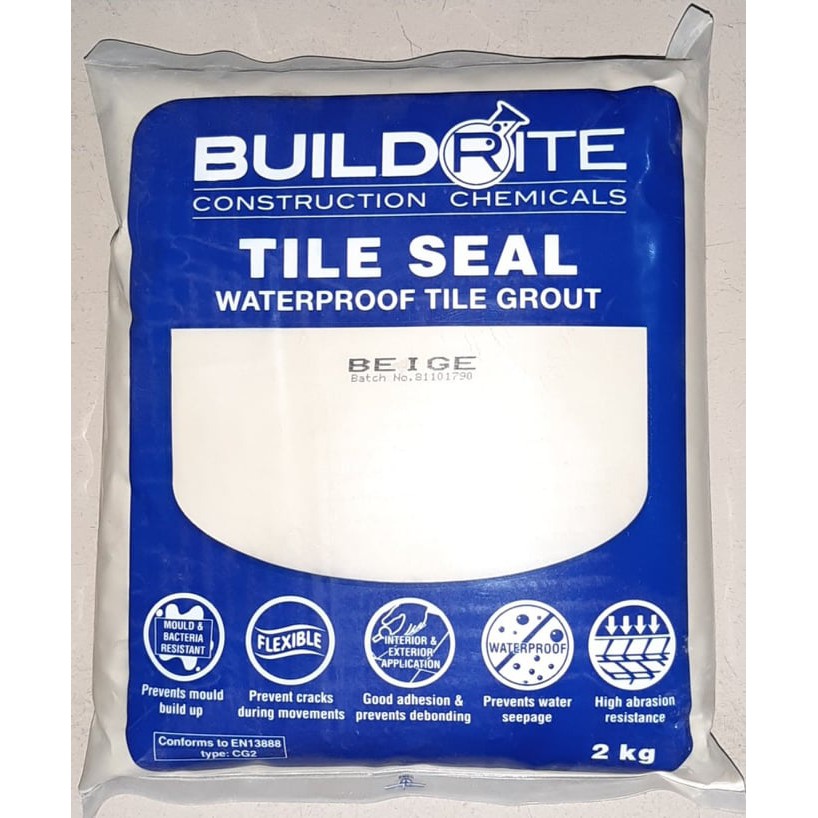 Buildrite Tile Seal Waterproof Tile Grout Beige , Summer Beige Or Cream