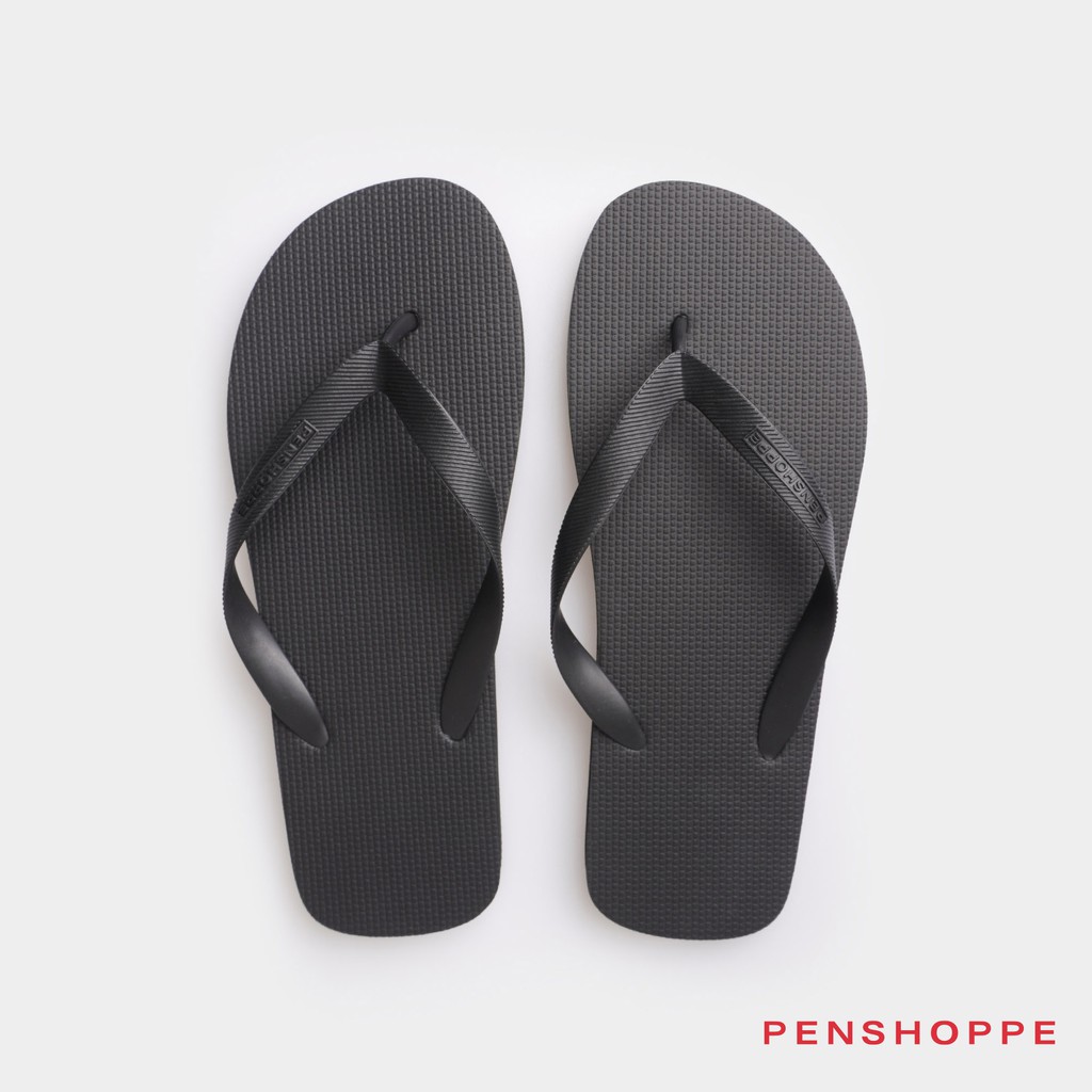 Penshoppe Basic Flip Flops Slippers For Men (Black) | Shopee Philippines