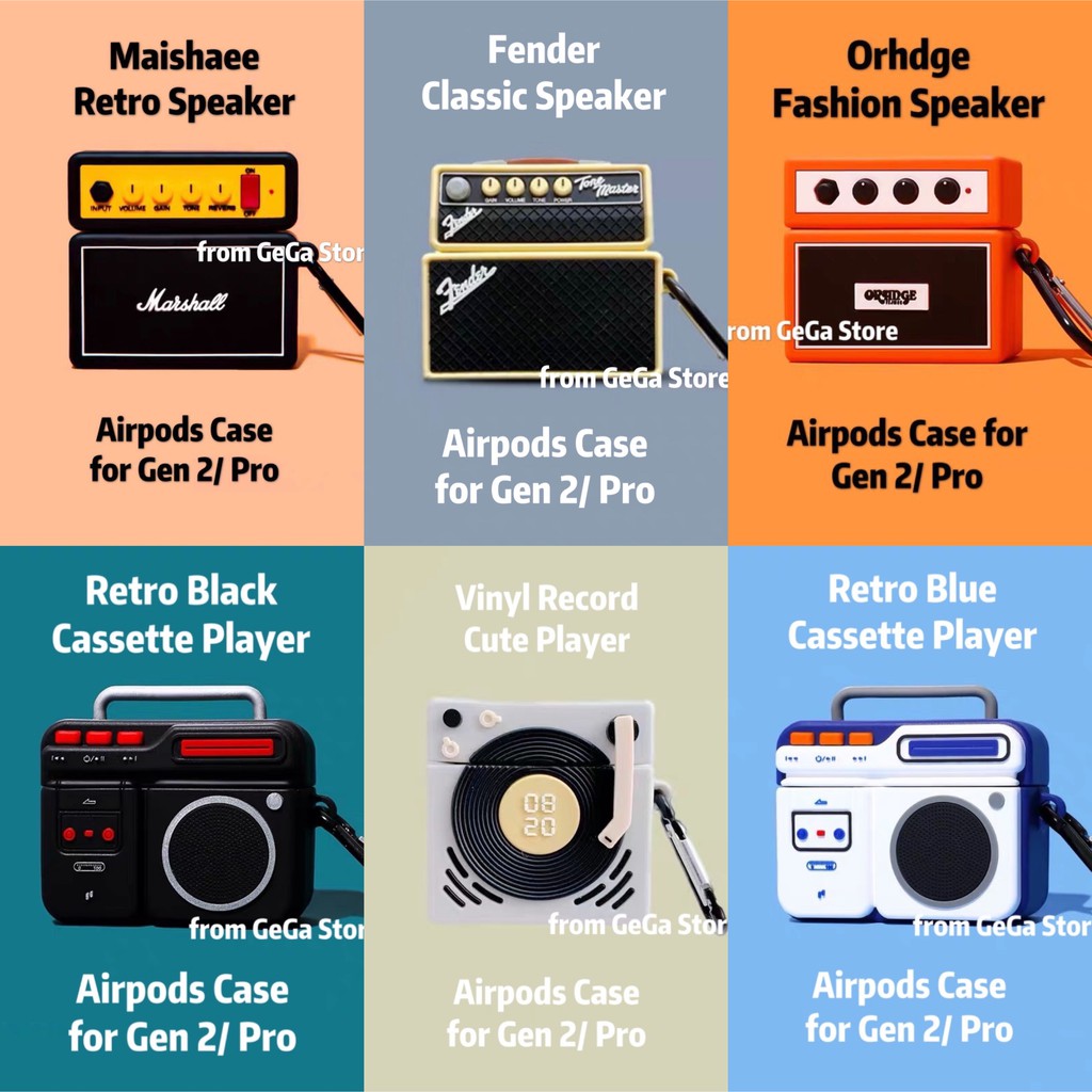 Retro Speaker Airpods Pro Case Vinyl Record Cute Airpods Case Cassette