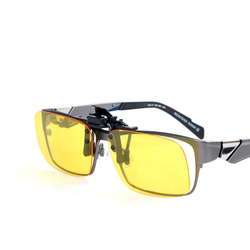 Polarized Clip On Sunglasses Night Vision Driving yellow Eyeglasses Sun Gla RYUJ Shopee