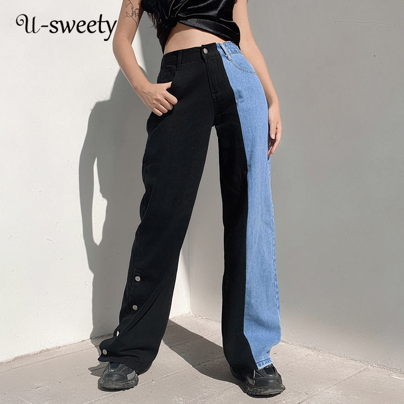 colored wide leg jeans