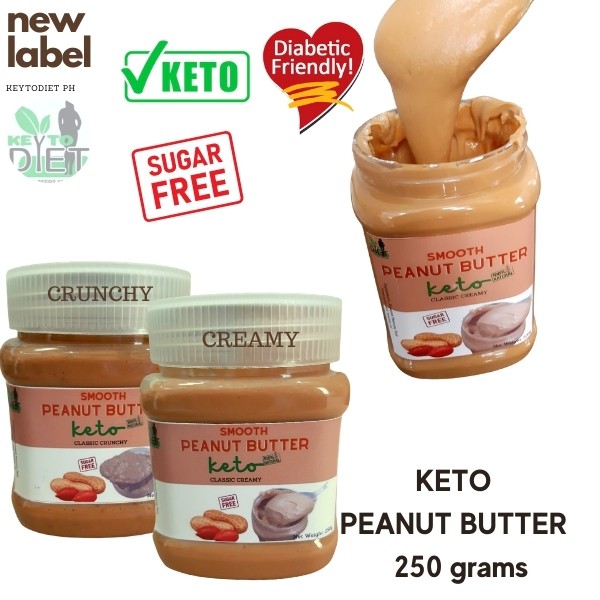 Keto Peanut Butter Unsweetened 250 Grams Creamy And Crunchy Variant Shopee Philippines