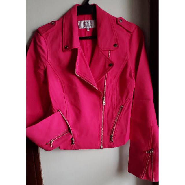 pink women's jacket zara